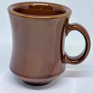 Vintage REGO Brown Heavy Diner Coffee Mug C688-07 Restaurant Ware Fine Porcelain